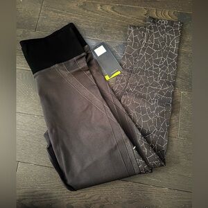 NUX Grayish Green Patterned Leggings